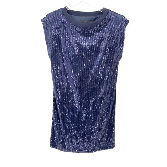 2/$30 GABRIELLE UNION Mini Dress Size XS Blue Sequin NEW NY&Co - Picture 5 of 7